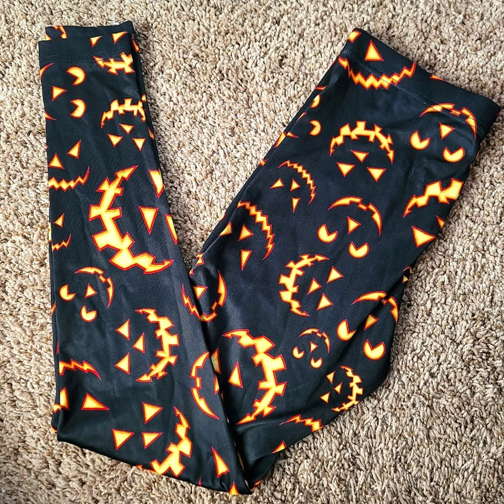 Modern Lux Pumpkin Leggings Womens S - Picture 2 of 4